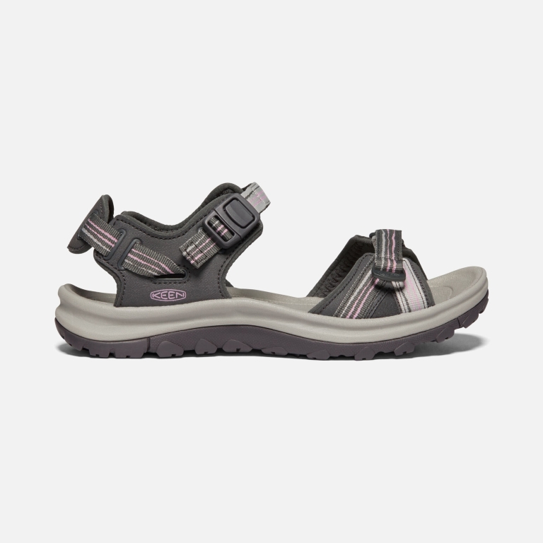 Keen Terradora II Toe Post Sandals - Women's Dark Grey Pink Sandals